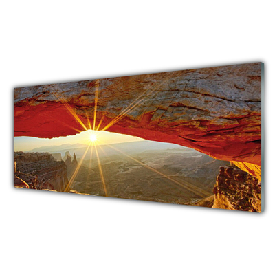 Tableaux sur verre acrylique Grand canyon paysage rouge brun