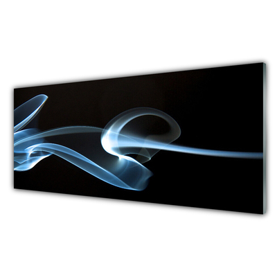 Tableaux sur verre acrylique Abstraction art bleu noir