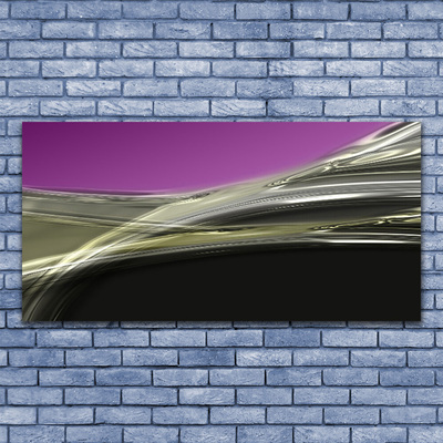 Tableaux sur verre acrylique Abstrait art violet gris noir