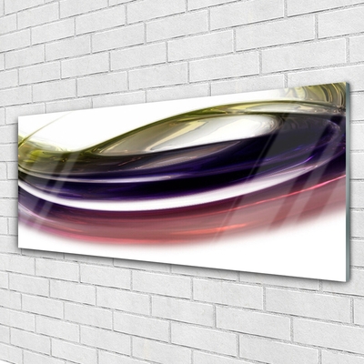 Tableaux sur verre acrylique Abstrait art violet rose blanc