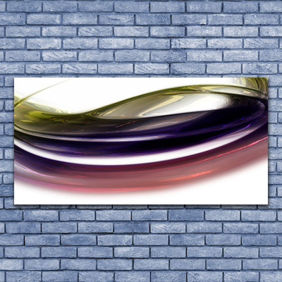 Tableaux sur verre acrylique Abstrait art violet rose blanc