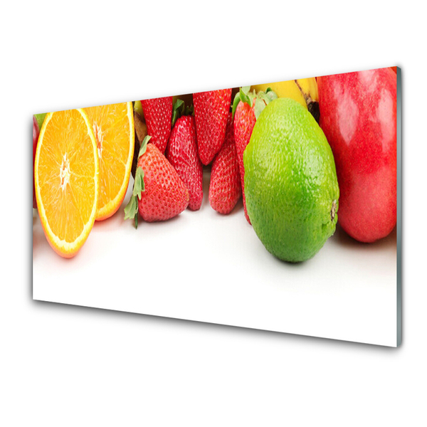 Tableaux sur verre acrylique Fruits cuisine orange rouge vert