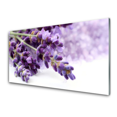 Tableaux sur verre acrylique Fleurs floral violet