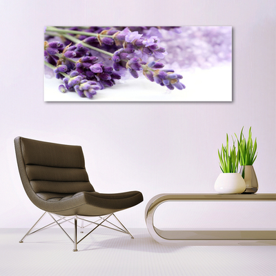 Tableaux sur verre acrylique Fleurs floral violet