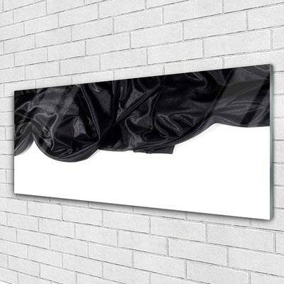 Tableaux sur verre acrylique Cachemire art noir blanc