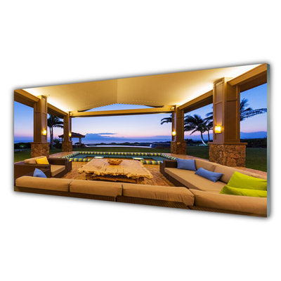 Tableaux sur verre acrylique Intérieur architecture brun