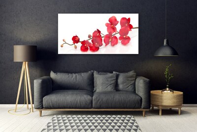 Tableaux sur verre acrylique Fleurs floral rouge