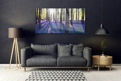 Tableaux sur verre acrylique Forêt nature brun violet