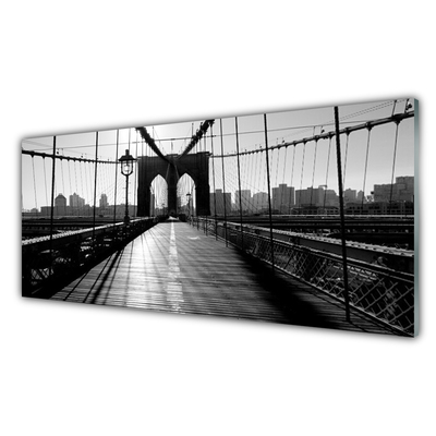 Tableaux sur verre acrylique Pont architecture gris