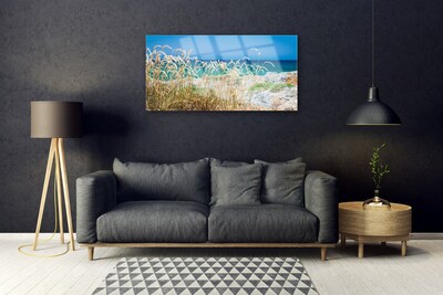 Tableaux sur verre acrylique Plage paysage brun