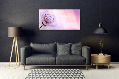 Tableaux sur verre acrylique Fleur floral rose