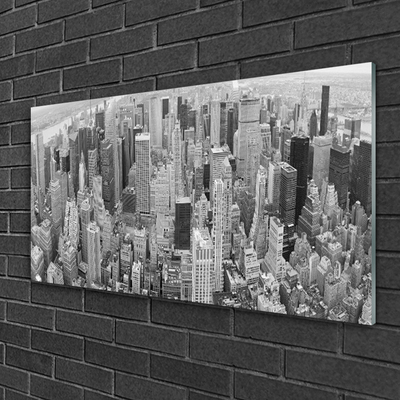 Tableaux sur verre acrylique Ville bâtiments gris