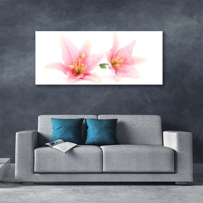 Tableaux sur verre acrylique Fleurs floral rose