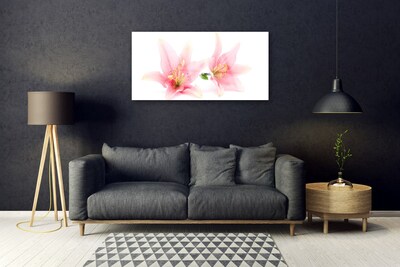 Tableaux sur verre acrylique Fleurs floral rose