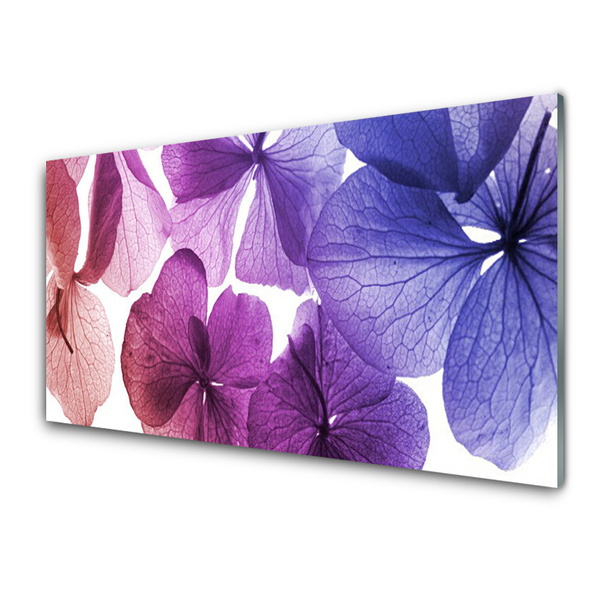 Tableaux sur verre acrylique Fleurs floral rose violet