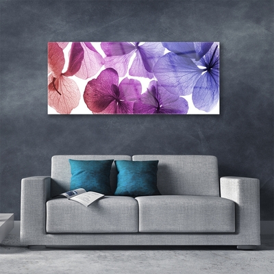 Tableaux sur verre acrylique Fleurs floral rose violet