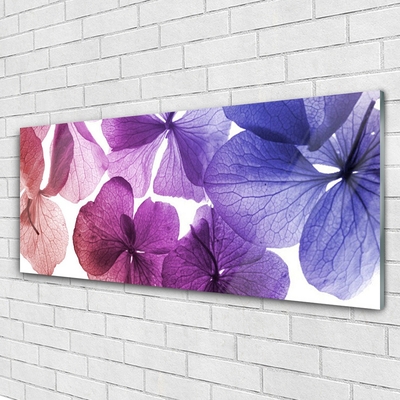 Tableaux sur verre acrylique Fleurs floral rose violet