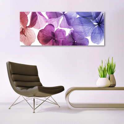 Tableaux sur verre acrylique Fleurs floral rose violet