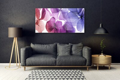 Tableaux sur verre acrylique Fleurs floral rose violet