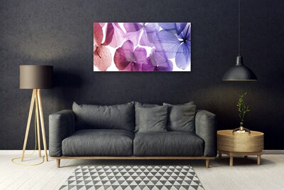 Tableaux sur verre acrylique Fleurs floral rose violet