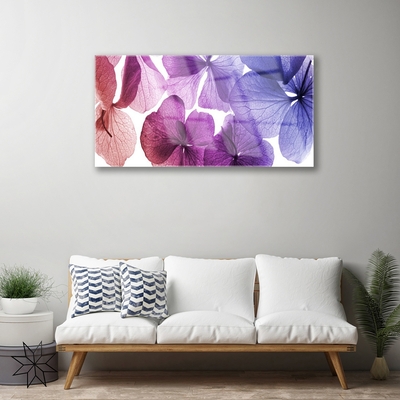 Tableaux sur verre acrylique Fleurs floral rose violet