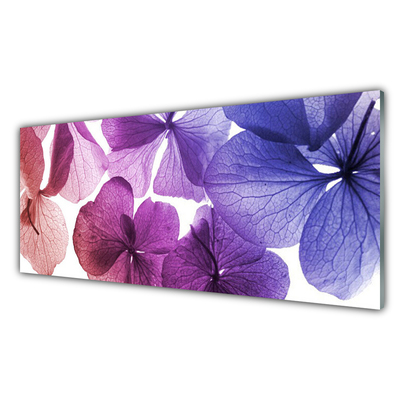 Tableaux sur verre acrylique Fleurs floral rose violet