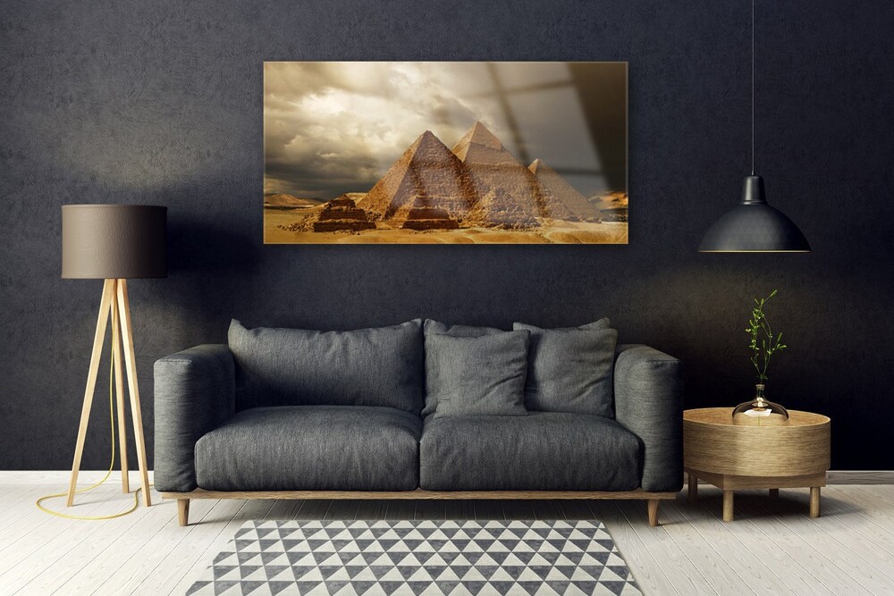 Impression sur verre Image tableaux 125x50 Architecture Pyramides 