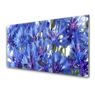 Image sur verre acrylique Fleurs floral violet