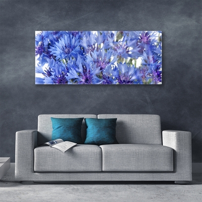 Image sur verre acrylique Fleurs floral violet