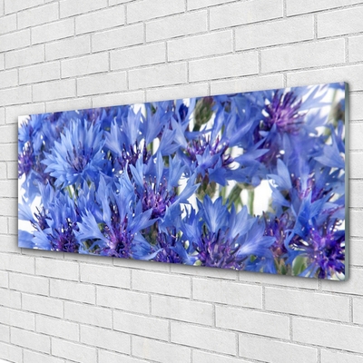 Image sur verre acrylique Fleurs floral violet