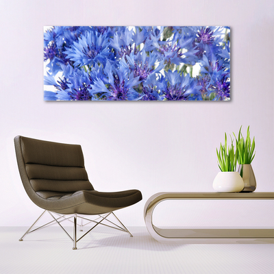 Image sur verre acrylique Fleurs floral violet