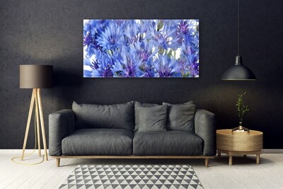 Image sur verre acrylique Fleurs floral violet