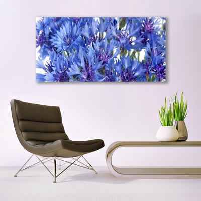 Image sur verre acrylique Fleurs floral violet