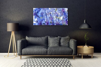 Image sur verre acrylique Fleurs floral violet