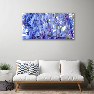 Image sur verre acrylique Fleurs floral violet