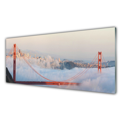 Image sur verre acrylique Ponts architecture brun blanc
