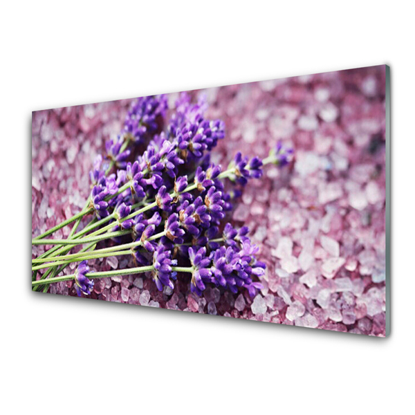 Image sur verre acrylique Fleurs floral violet