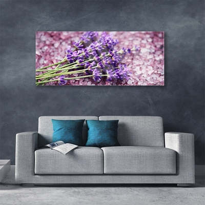 Image sur verre acrylique Fleurs floral violet