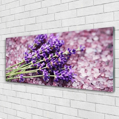 Image sur verre acrylique Fleurs floral violet