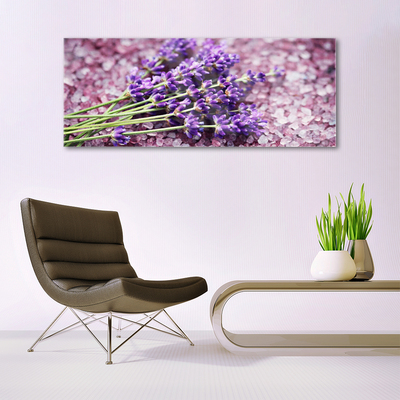 Image sur verre acrylique Fleurs floral violet