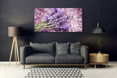 Image sur verre acrylique Fleurs floral violet