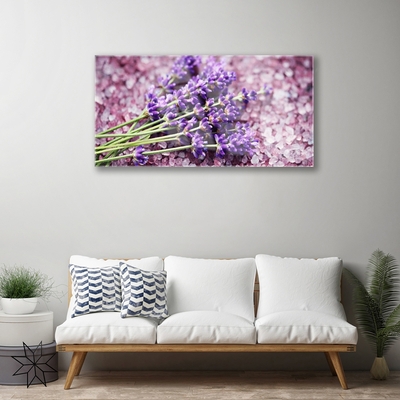 Image sur verre acrylique Fleurs floral violet