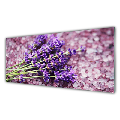 Image sur verre acrylique Fleurs floral violet