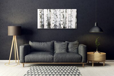 Image sur verre acrylique Arbres nature noir blanc