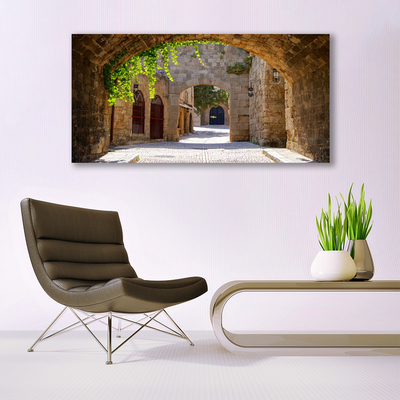 Image sur verre acrylique Tunnel architecture brun gris