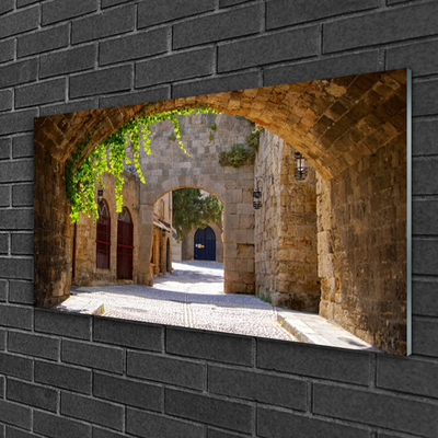 Image sur verre acrylique Tunnel architecture brun gris