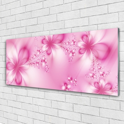 Image sur verre acrylique Abstrait art rose