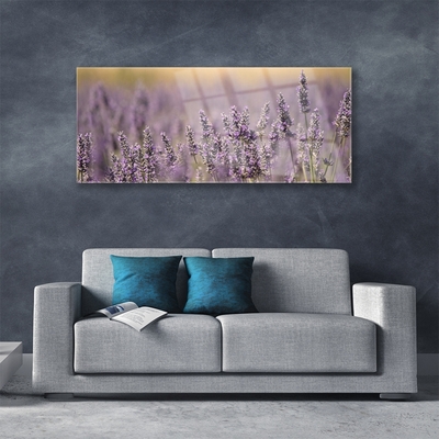 Image sur verre acrylique Fleurs floral violet