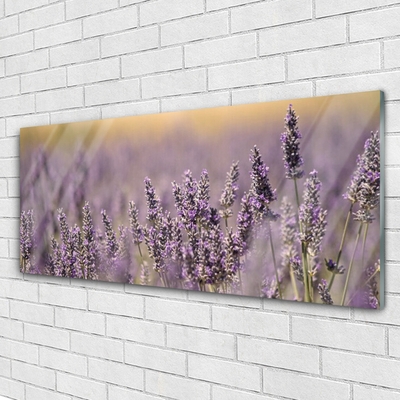 Image sur verre acrylique Fleurs floral violet