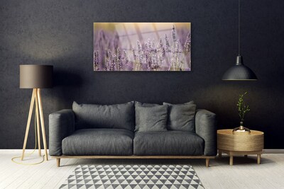 Image sur verre acrylique Fleurs floral violet